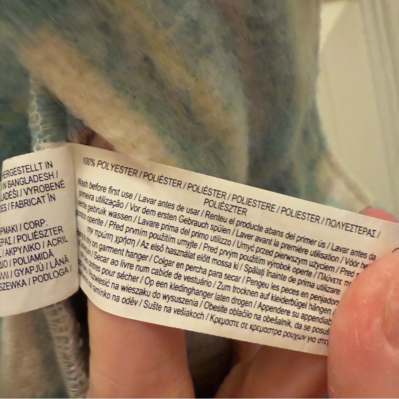 Primark Kid’s Blue and Cream Plaid Shacket Long Sleeve Button Up Jacket 3-4Y - Picture 4 of 7